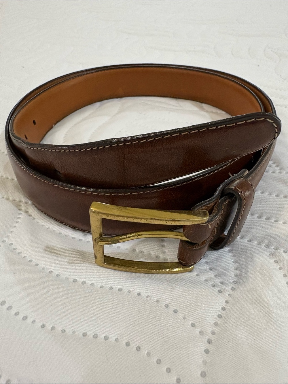 Torino Leather Co. Men’s Brown Leather Dress Belt – Size 36